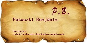 Potoczki Benjámin névjegykártya