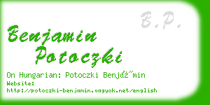 benjamin potoczki business card